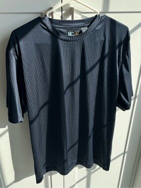 Vintage Navy Pinstripe Short-Sleeve T Shirt